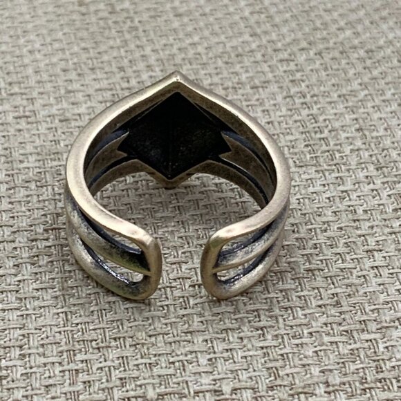 COSMOStyle by Cosmopolitan Pyramid Rhinestone Gold Tone Adjustable Ring - Picture 2 of 5